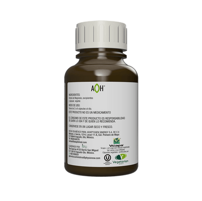 Citrato de Magnesio 500mg de Adapto Heal | Promueve la relajación muscular - Ayuda a reducir calambres y tensiones | 150 Cápsulas Vegetales