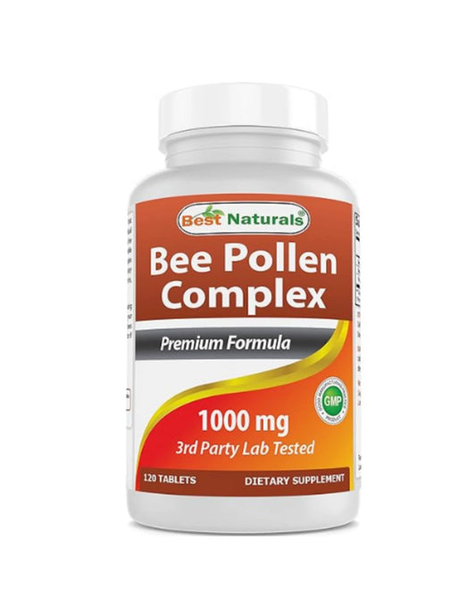 Complejo de Polen de Abeja de Best Naturals | Energía y Apoyo Nutricional | 120 Tabletas