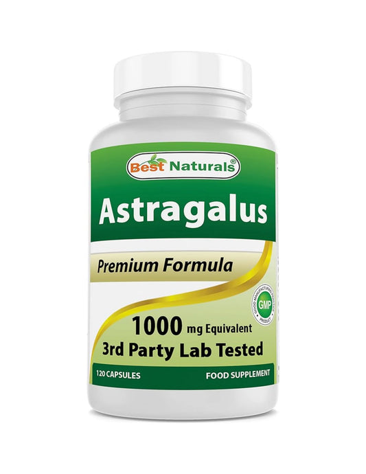 Extracto de Astrágalo de Best Naturals | Fortalecimiento del Sistema Inmunológico y Acción Antioxidante Poderosa | 1000 mg 120 Cápsulas