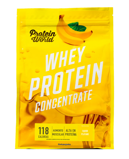 Proteína en Polvo - Whey Protein Concentrada 30g de Protein World | Apoyo para la recuperación muscular | Polvo para preparar batidos de 900g - Varios Sabores