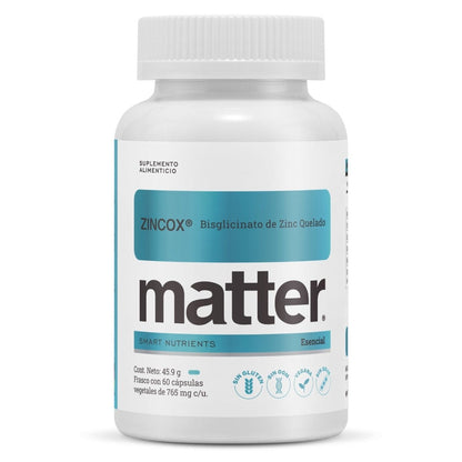 Zincox Bisglicinato de Zinc Matter | Apoyo Inmune | 60 cápsulas