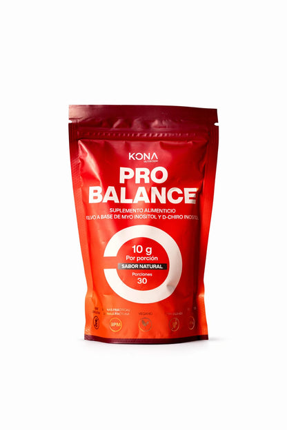 Pro Balance Kona Nutrition Myo Inositol y D-Chiro Inositol en Polvo Sabor Natural | 300 g (30 porciones)