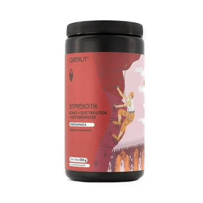 BCAAs + Electrolitos + Antioxidantes de Quenut - Strength | Nutrición Deportiva | Apoyo Muscular - Recuperación | Presentación de 500g en diferentes sabores
