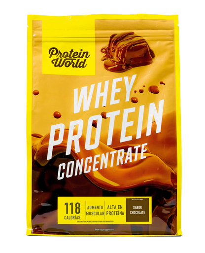 Proteína en Polvo - Whey Protein Concentrada 30g de Protein World | Apoyo para la recuperación muscular | Polvo para preparar batidos de 900g - Varios Sabores