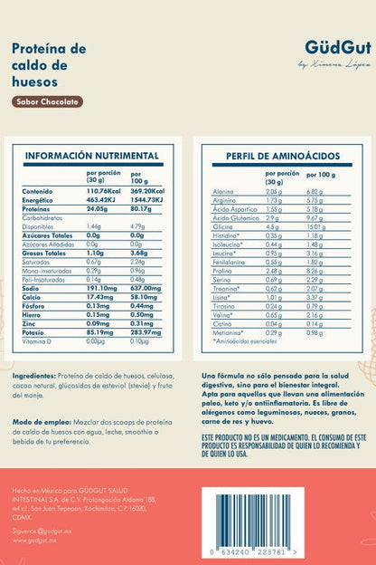 Proteína caldo de huesos de GüdGut | Huesos y Articulaciones |  500 g Varios Sabores
