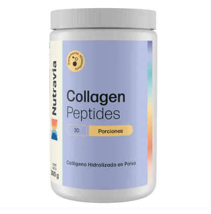 Collagen Peptides de Nutravia | Piel Radiante y Articulaciones Flexibles | Polvos 300 grs