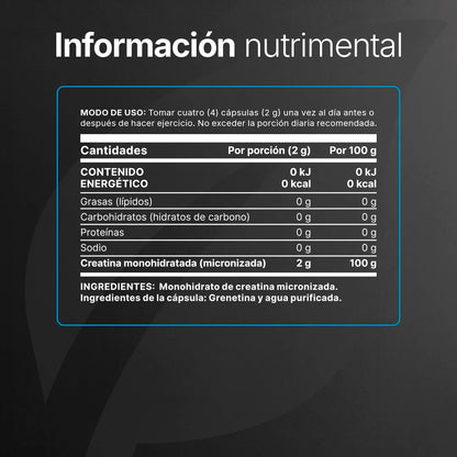 Creatina Monohidratada Micronizada | B Life |  240 Cápsulas