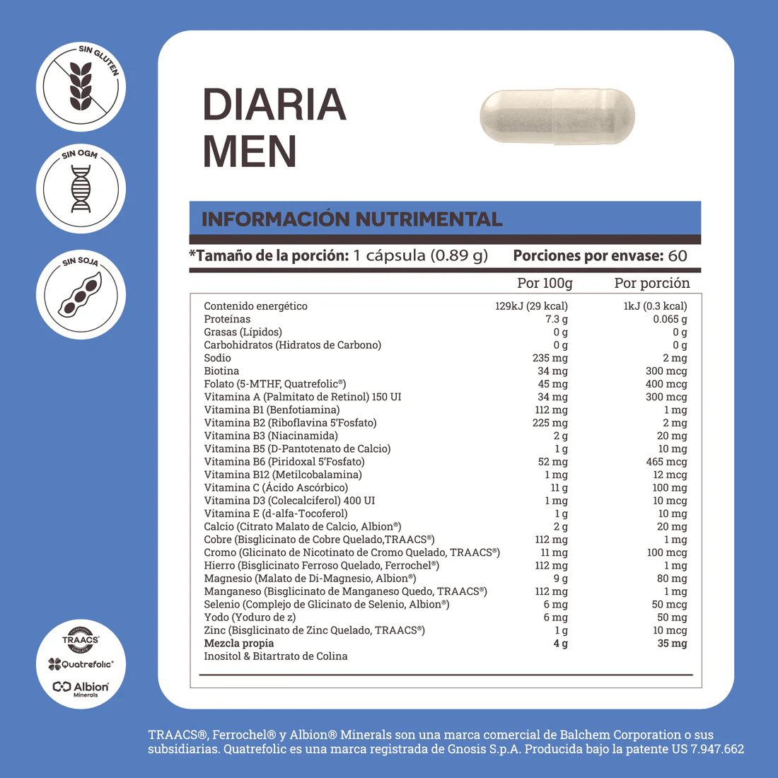 Multivitamínico Diaria Men de Matter | Energía y Vitalidad para el Hom