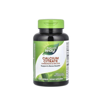 Citrato de Calcio 500mg de Nature's Way  | Contribuye a fortalecer los huesos y las articulaciones | 100 cápsulas veganas