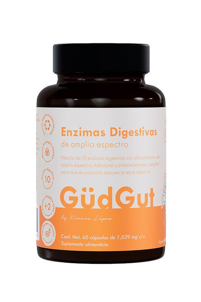 Enzimas Digestivas de GüdGut | Apoyo digestivo  | 60 Cápsulas