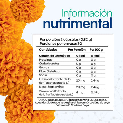 Luteína y Zeaxantina Vision Ultra de Wohl Vidalabs | Bienestar visual diario, cuidado macular | 60 Cápsulas