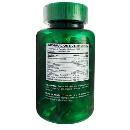 Omega 3 - EPA + DHA 1440MG Fish Oil de 5H8 Nutrition | Apoyo Cardiovascular, Ocular, Cerebral | 90 Cápsulas