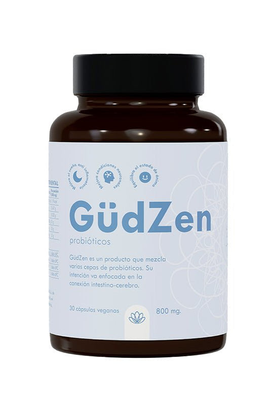 GüdZen Probióticos de GüdGut | Conexción Intestino Cerebro| 30 Cápsulas veganas
