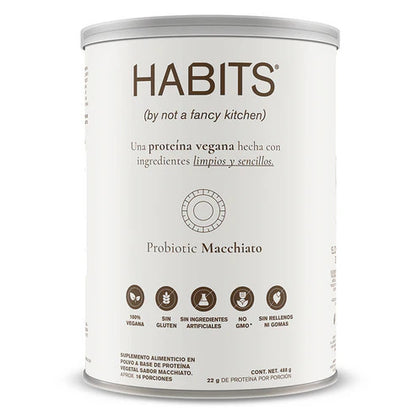Proteína Vegana con Probióticos Habits | Digestión y Recuperación | Polvos 488 gr