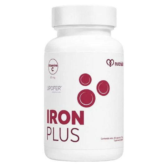 Iron Plus con Vitamina C 50mg de NutriADN | Refuerza el sistema inmunológico | 120 cápsulas vegetales