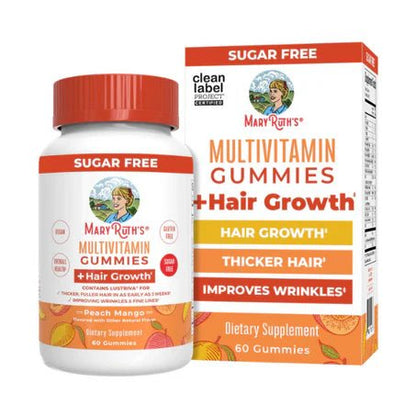 Multivitamínico + Hair Growth, MaryRuth’s | Crecimiento del Cabello | 60 gomitas