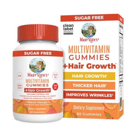 Multivitamínico + Hair Growth, MaryRuth’s | Crecimiento del Cabello | 60 gomitas