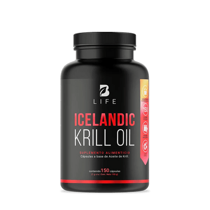 Icelandic Krill Oil | B-Life | Aceite de Krill EPA y DHA | Apoyo Cardiovascular | 150 cápsulas