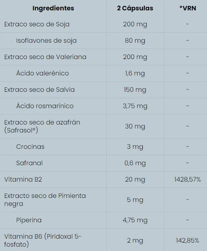 Isoflavonas de soja, salvia, valeriana y azafrán | Menomaster de IVB | 60 Cápsulas
