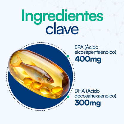 Ultra Omega 3 EPA y DHA de Vida Labs | Apoyo de la Función Cardiovascular y Reduce la Inflamación, Ayudando a Aliviar Dolores y Malestares | 30 Cápsulas Blandas