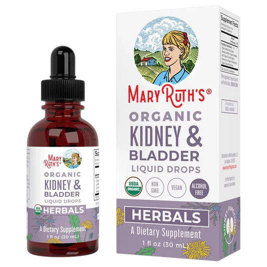 Gotas Herbales Orgánicas Para Riñón Y Vejiga 1ml de Mary Ruth's | Favorece la eliminación natural de toxinas y el equilibrio de líquidos en el cuerpo | Gotero de 30ml - 30 servicios