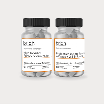 Inositol + Probióticos Intimos para mujer | Kit Balance Femenino de Briah