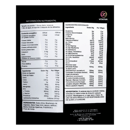 Citrato de Magnesio y Potasio, Multivitamínico, Aminoácidos de Vitativa - Kraken Metabolic | Brinda energía y crecimiento muscular, fuerza y resistencia | Presentación de 900 g de diferentes sabores