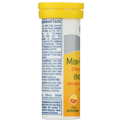 Citrato de Magnesio + Calcio + Potasio Max-Hydrate Endurance de Trace Minerals | Rehidrata tras ejercicio intenso | 10 tabletas
