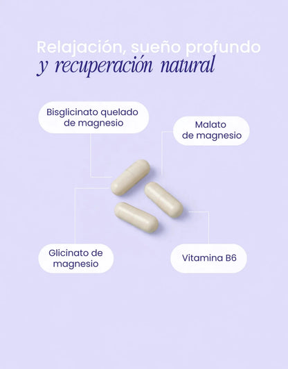 Magnesio quelado, Magnesium Blend de nutriADN | Promueve el equilibrio neurológico | 60 cápsulas