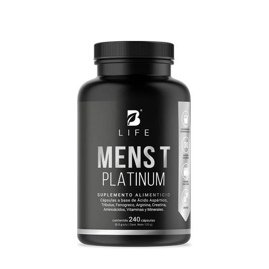 Mens T Platinum | B-Life | Fórmula para Hombres con Creatina y Acido aspártico | 240 cápsulas