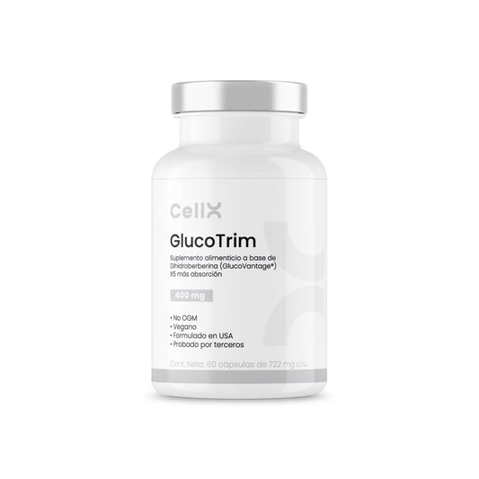 | GlucoTrim de CellX |  Dihidroberberina GlucoVantage®, Ácido R Lipoico, CinSulin®, Cromo 60 Cápsulas