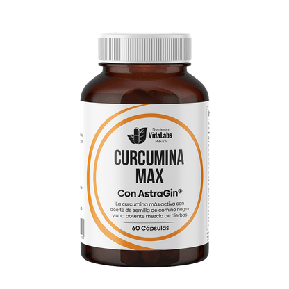 Curcumina Max con AstraGin de Wohl VidaLabs | Antioxidante, bienestar articular, digestión ligera  | 60 Cápsulas