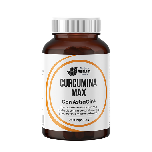 Curcumina Max con AstraGin de Wohl VidaLabs | Antioxidante, bienestar articular, digestión ligera  | 60 Cápsulas