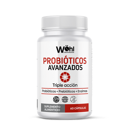 Probióticos Avanzados con Enzimas Digestivas de Wohl Laboratorios | Promueve el Bienestar intestinal  | 60 cápsulas vegetales