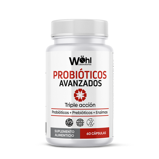 Probióticos Avanzados con Enzimas Digestivas de Wohl Laboratorios | Promueve el Bienestar intestinal  | 60 cápsulas vegetales