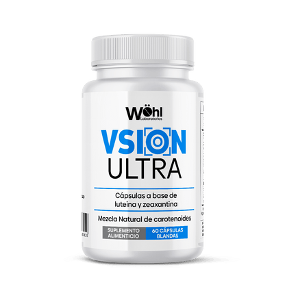 Luteína y Zeaxantina Vision Ultra de Wohl Vidalabs | Bienestar visual diario, cuidado macular | 60 Cápsulas