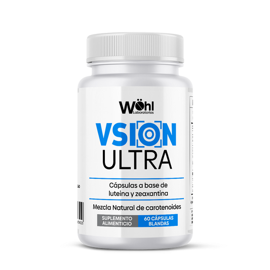Luteína y Zeaxantina Vision Ultra de Wohl Vidalabs | Bienestar visual diario, cuidado macular | 60 Cápsulas