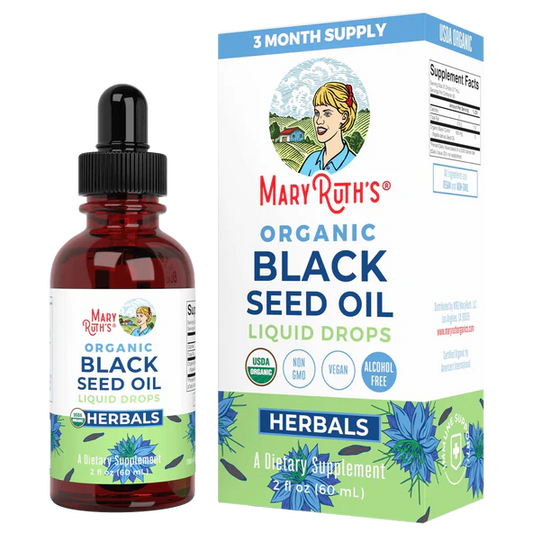 Aceite de Comino Negro Orgánico 600mg de Mary Ruth's | Rico en antioxidantes, fortalece el sistema inmune y promueve el bienestar general | 60ml