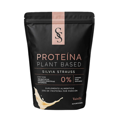Proteína de origen vegetal Plant Based Vainilla, Silvia Strauss | Diseñado para apoyar la función y el desarrollo muscular | Polvo de 900g