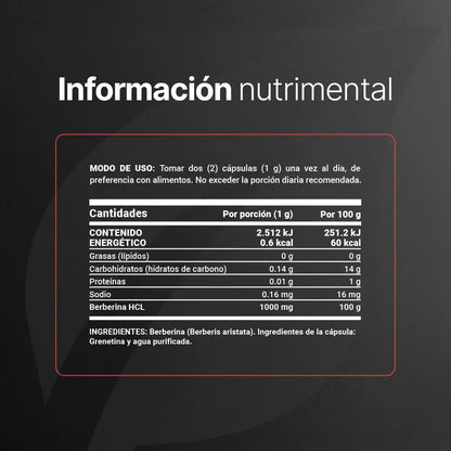 Berberina Pure | B-Life | Bienestar Digestivo y Metabólico | 180 cápsulas