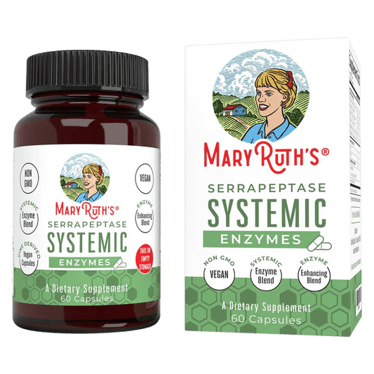 Enzimas Serrapeptasa de MaryRuth’s | Contribuye al equilibrio mineral y vitamínico | 60 cápsulas