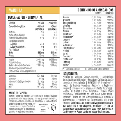 Birdman Fitmingo: Proteína Vegana Con Ácido Hialurónico, Inositol, Potenciadores de Colágeno, Vitamina C, Vitamina D3, Zinc, Enzimas Digestivas y Svetol | Moka y Vainilla