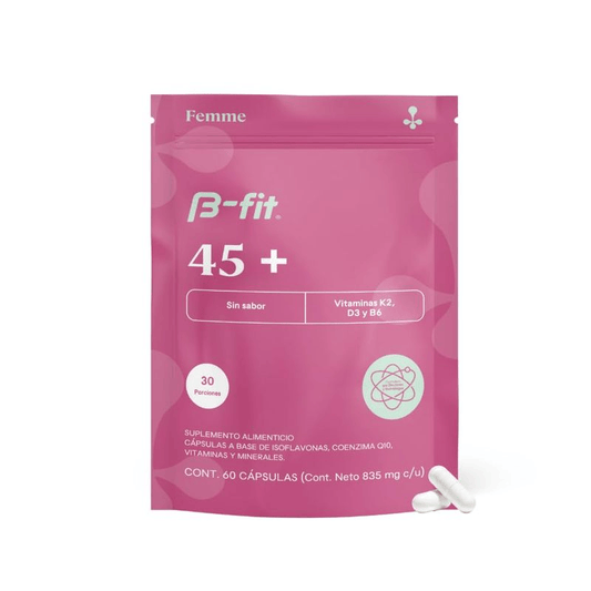 Isoflavonas 45+ Femme de B-fit  | Equilibrio femenino, apoya etapa de menopausia  | 60 cápsulas