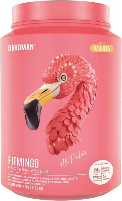 Birdman Fitmingo: Proteína Vegana Con Ácido Hialurónico, Inositol, Potenciadores de Colágeno, Vitamina C, Vitamina D3, Zinc, Enzimas Digestivas y Svetol | Moka y Vainilla