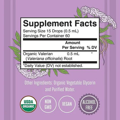 Extracto Líquido Raíz de Valeriana Orgánica de MaryRuth’s | Relajación Natural | 30 ml