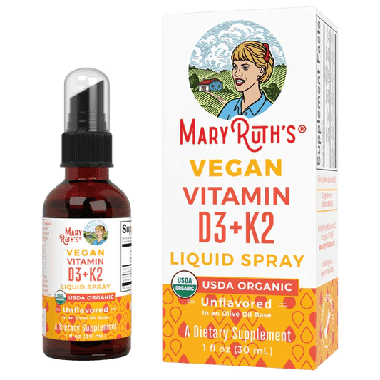 Vitamina D3 + K2 vegana de MaryRuth’s | Apoya la salud del sistema inmunológico | 30 ml