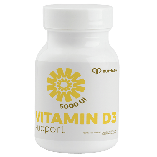 Vitamina D3 5000 UI Support de NutriADN| Apoyo óseo e inmunológico | 60 cápsulas