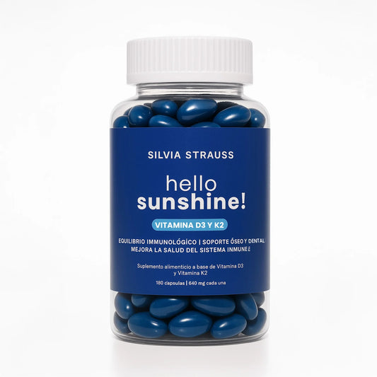 Vitamina D3 y K2 con Aceite de aguacate, Linaza y Germen de Trigo 650mg de Silvia Strauss | 180 cápsulas vegetales