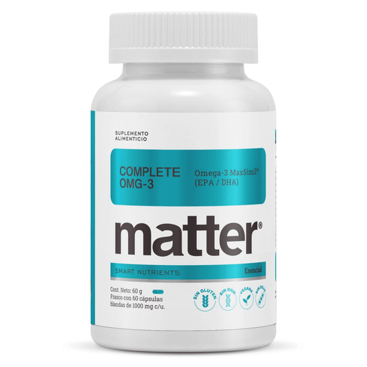 Complete OMG-3 de Matter | Omega-3 MaxSimil® con alta absorción | 60 y 90 cápsulas